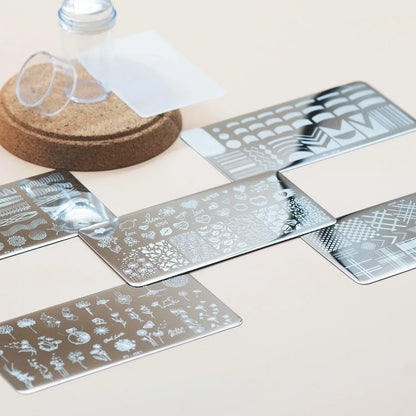 Fransk manicure-stempel + metalplade