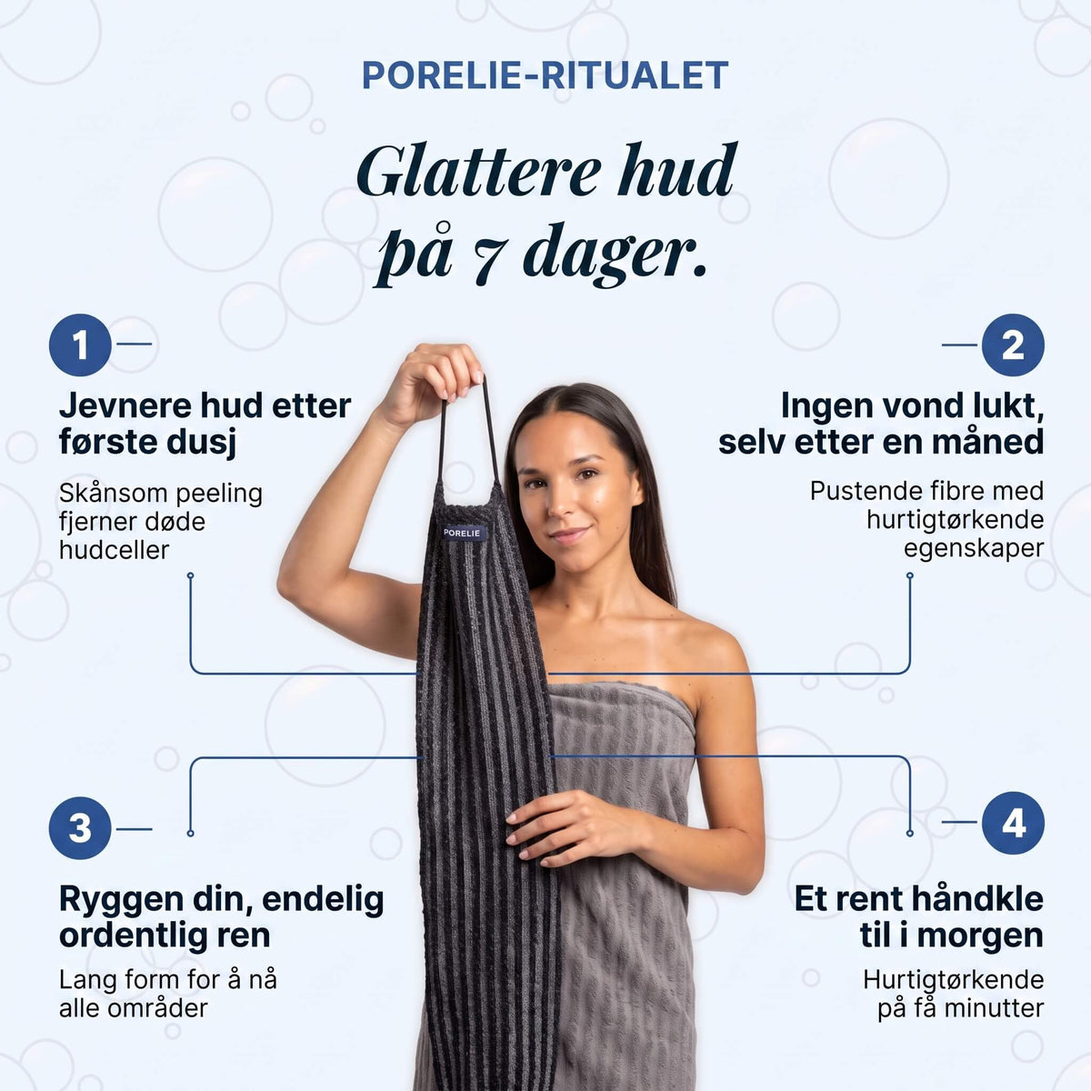 Porelie™ Eksfolierende Skrubbehåndkle