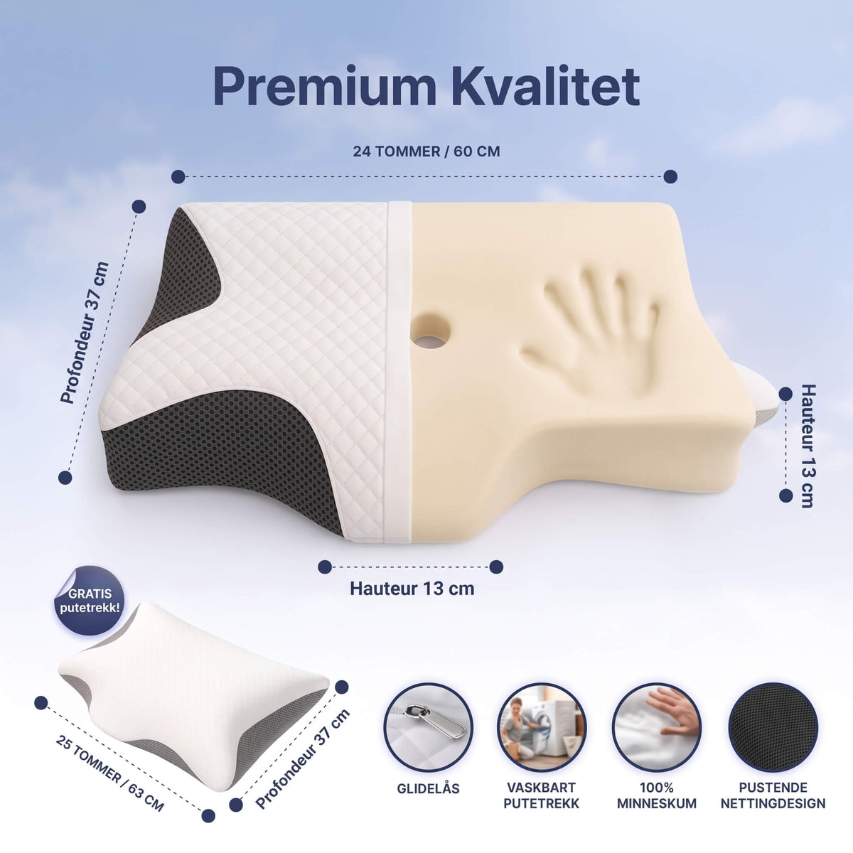 Porelie™ Ergonomisk Nakkepute