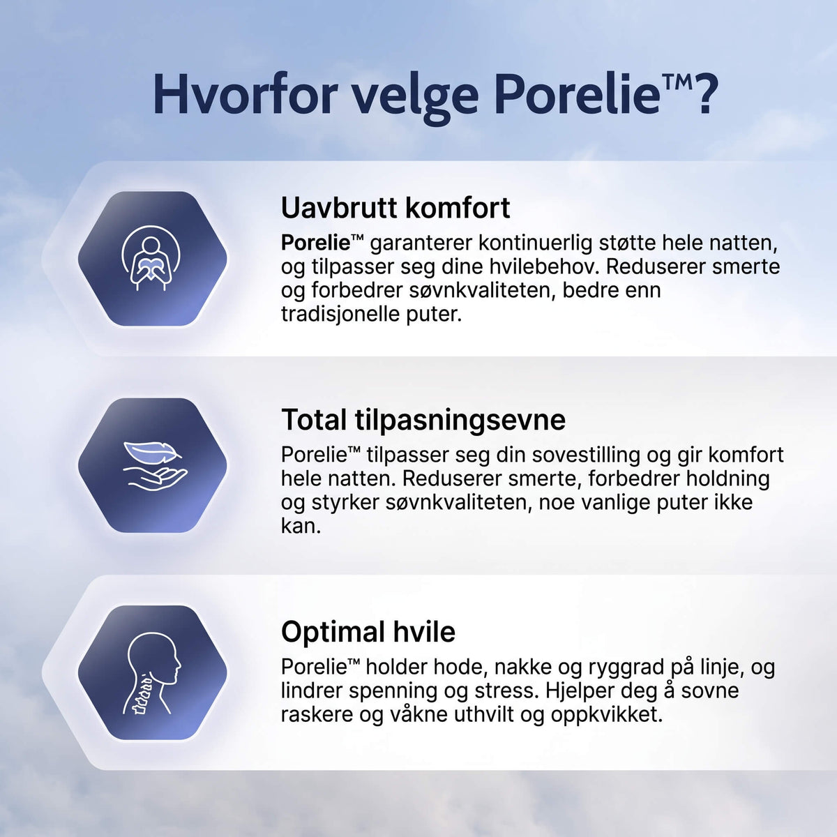 Porelie™ Ergonomisk Nakkepute