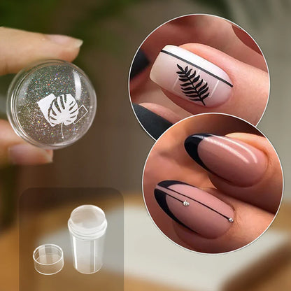 Fransk manicure-stempel + metalplade